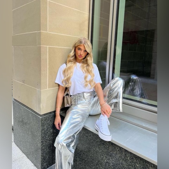 4th & reckless Zelda metallic trouser straight leg - Picture 10 of 16